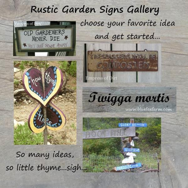 collage garden  signs rustic gallery.jpg rustic garden signs