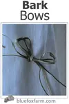 Make Bark Bows to decorate rustic twig wreaths in the primitive country style...
