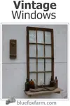 Use your old Vintage Windows for refurbishing into some unique and unusual garden crafts; plant them with succulents or make a tiny rustic greenhouse to display ferns or violets in...