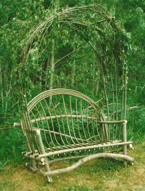 Rustic Twig Arbor Chair to grace your wild garden