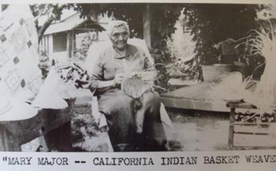 Picture of Mary Major, well known basket maker in the early 1930's