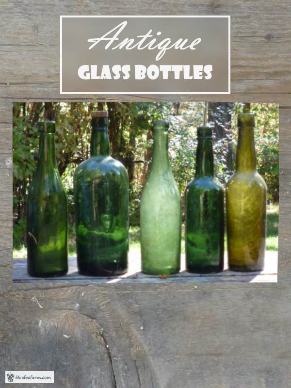 Antique Glass Bottles Vintage Collectible