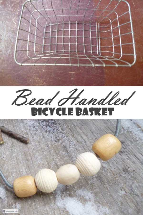 Bead Handled Bicycle Basket