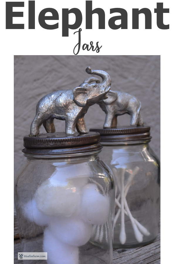 Elephant Jars - using trinkets to decorate your rustic crafts...