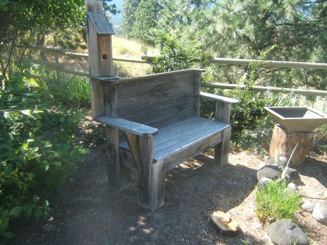 Sensible Gardening shows a combination of resting places - both a place to sit and to raise a family...