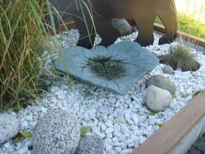 Rhubarb leaf casting in hypertufa