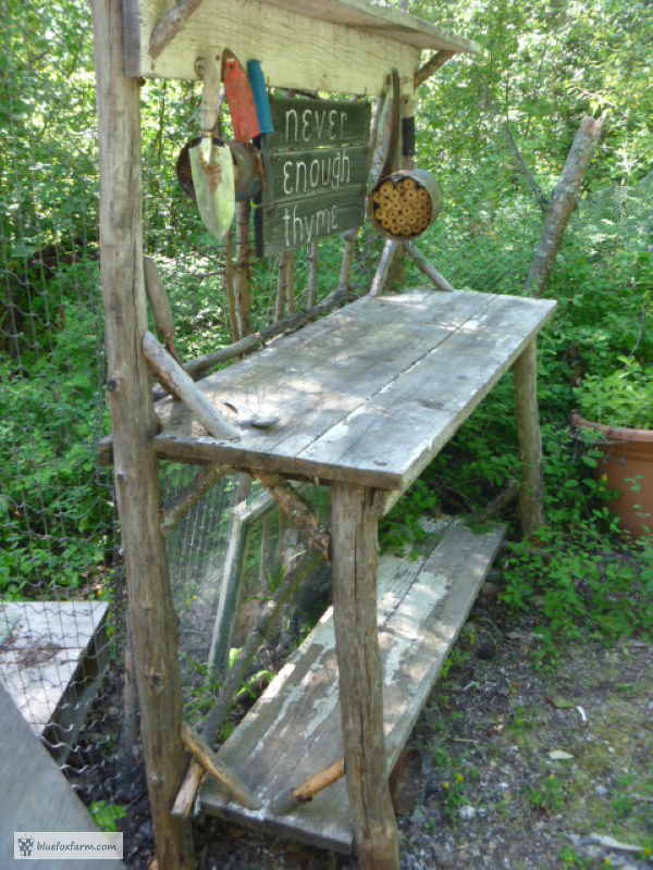Potting Benches play a huge part in my rustic garde