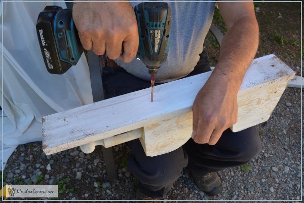 Screwing the back plate on to the back of the Shabby Corbels