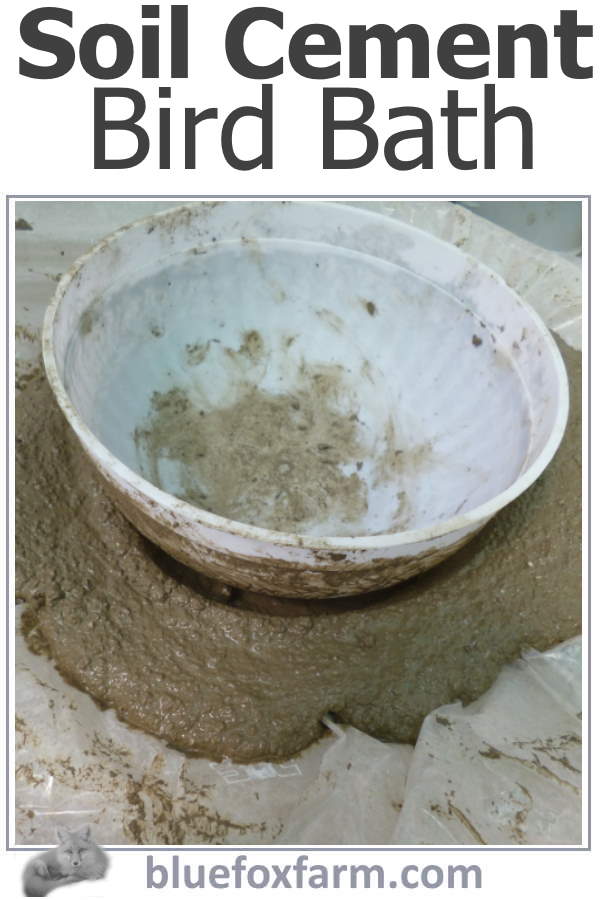 Soil Cement Bird Bath