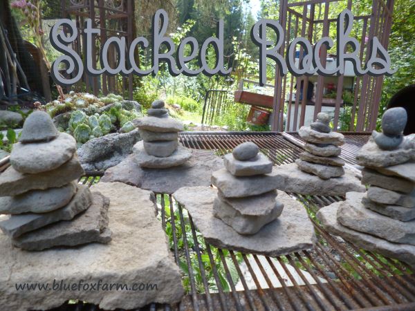 Stacked Rocks - a really rustic garden accent