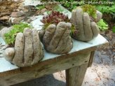 A Handful of Hypertufa Hands