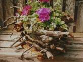 Log Cabin Basket