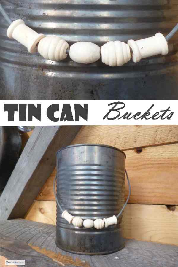 Tin Can Buckets for a Primitive Country Appeal