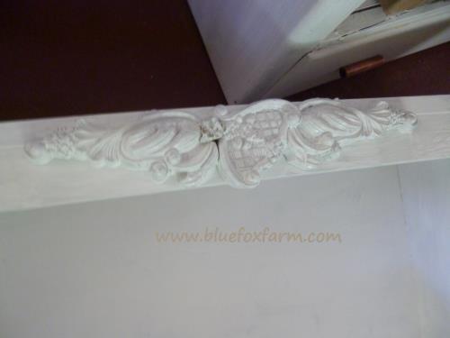 Letting glue on the decorative trim dry...