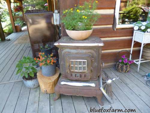 Lovely antique parlour stove, showing the patina of age