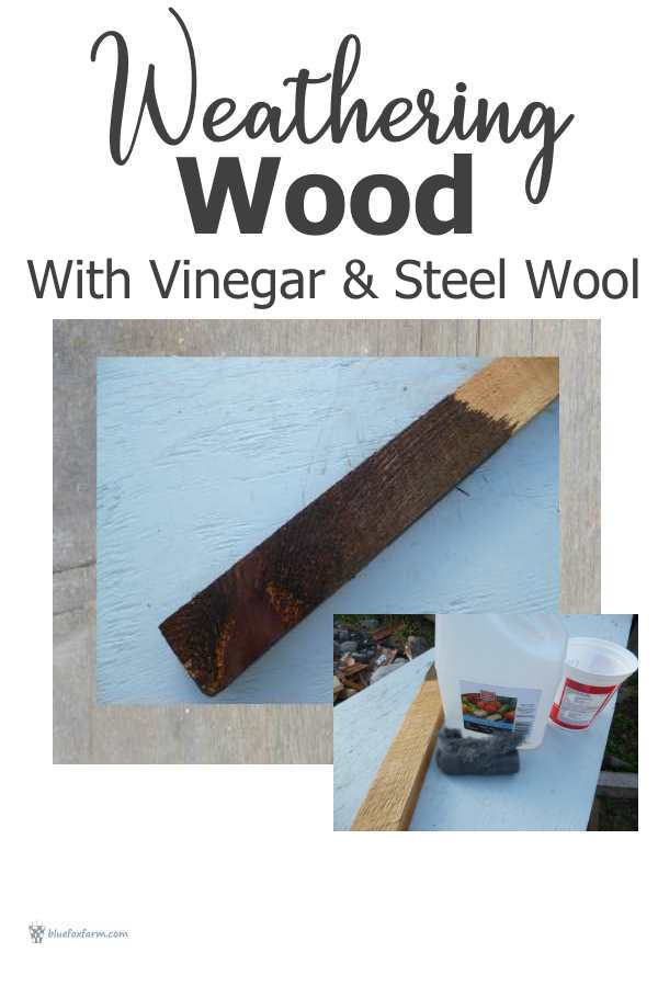 Weathering wood with two simple ingredients...