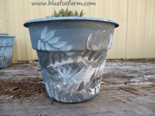 Blue Painted Pot