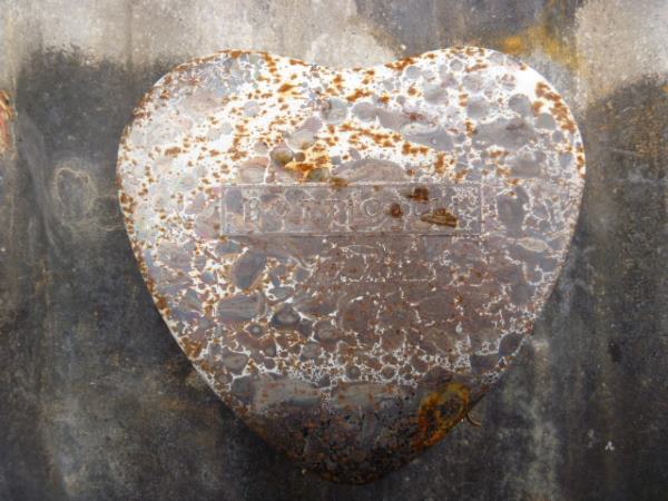 Rusty Metal Heart Shaped Tin