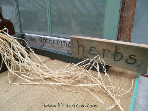 Gone Gathering Herbs - say it with a rustic garden sign...