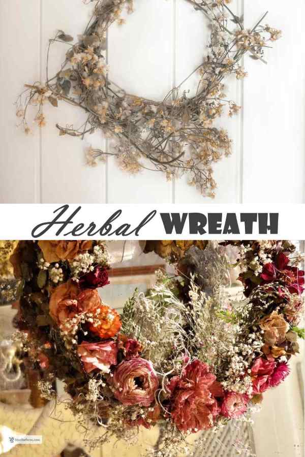 Herbal Wreath with dried herbs and flowers
