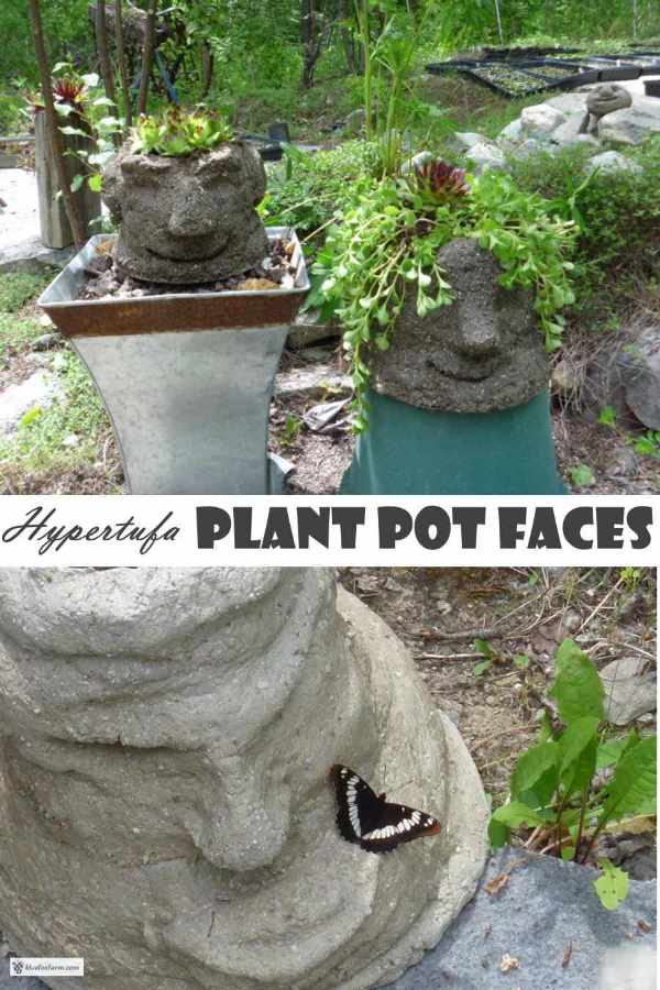 Hypertufa Plant Pot Faces; another charming and appealing garden craft