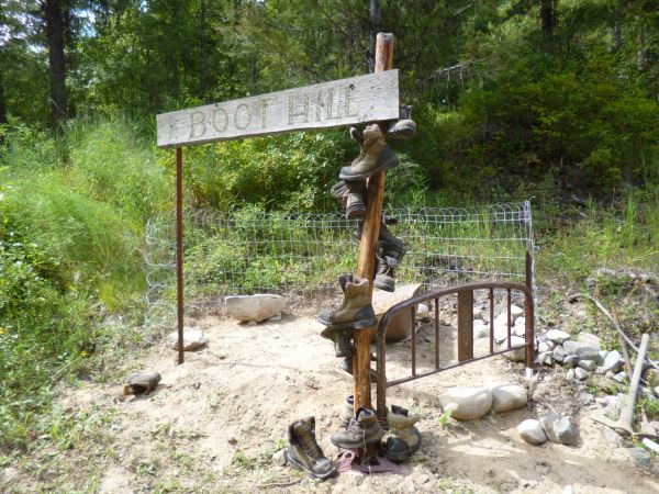 Boot Hill, the junk cactus garden - the theme is the old west...