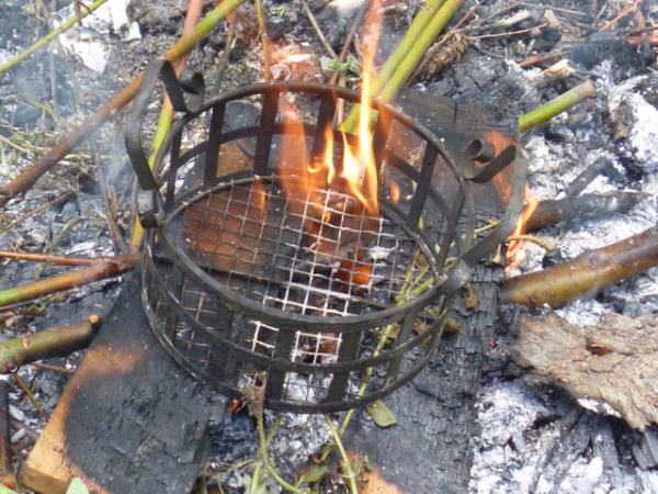 Burnt Metal Basket