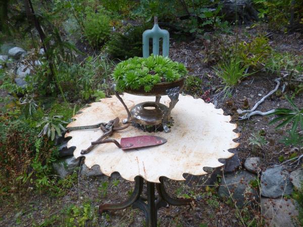 Rusty Saw Blade Table