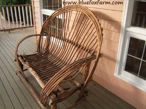 Beautiful bent twig chair for your porch...