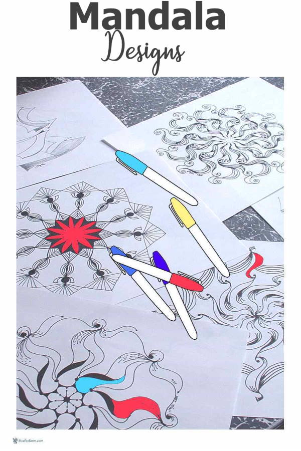 Simple patterns repeated over again to make a complicated kaleidescope picture; use these Mandala Designs for embroidery, coloring or for meditation