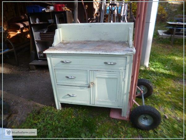 Scruffy and unloved vintage washstand