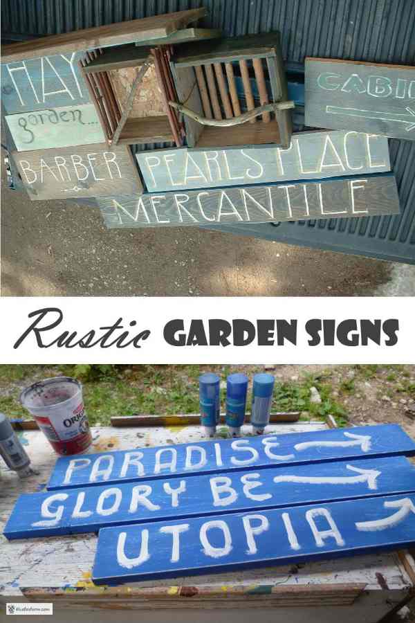 Rustic Garden Signs whimsical sayings to embellish your garden