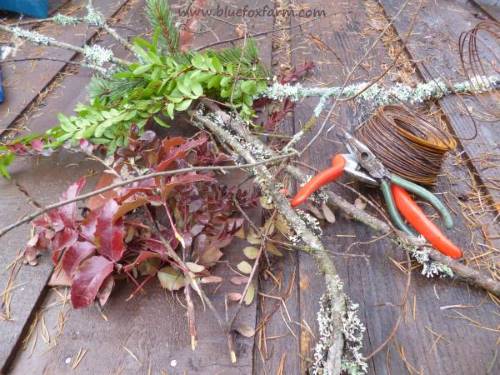 Supplies for a Rustic Garden Wreath...