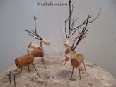 Cork and Twig Reindeer Christmas Ornaments