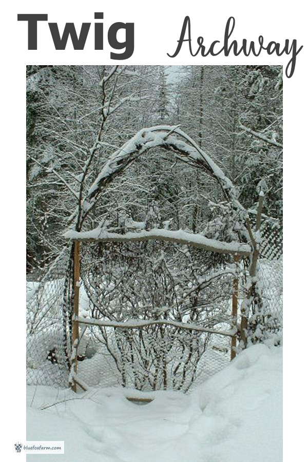 Create a Twig Archway; an easy and eyecatching rustic craft for your garden; train vines around it for even more impact...