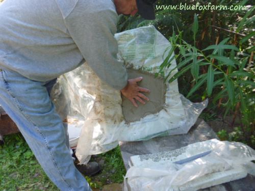 Unmolding the block from the form